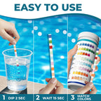 NewTest Pool Salt Test Strips: 150CT 8 in 1 Professional Pool Test Strips for Salt Water Pool & Hot Tub & Spa & Swimming Inground Pools - Quick Accurate Results Saltwater Pool Testing Kit