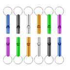 6 pcs Emergency Whistle with Key Chain, Aluminum Extra Loud Safety Survival Whistle Keychain for Outdoor Sports Camping Hiking Boating Hunting, 6 Colors