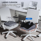 Seat Cushion for Relief Sciatica - Memory Foam Cushion for Office Chair, Hip & Coccyx Pain Relief for Long Sitting,2025 Upgraded Large Seat Cushion for Soft Support,Suitable for Game Chair/Wheelchair