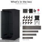 RRGFB Far Infrared Sauna Box with Red Light Therapy, Portable Dry Sauna for Relaxation, Detoxification, Carbon Crystal Heating,9 Levels, Full Size 5.9ft×2.9ft×2.6ft