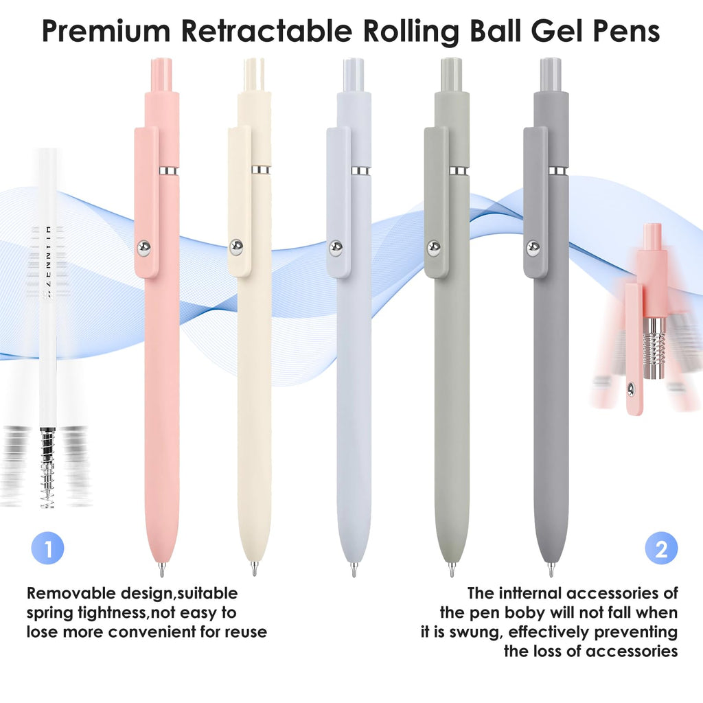 Halloween Gel Pens, 0.5mm Fine Point Aesthetic Cute Pens, Teen Girl Gifts Trendy Stuff, Stocking Stuffers for Adults Men, Thanksgiving Christmas Party Gift for Women, White Elephant Gifts for Adults