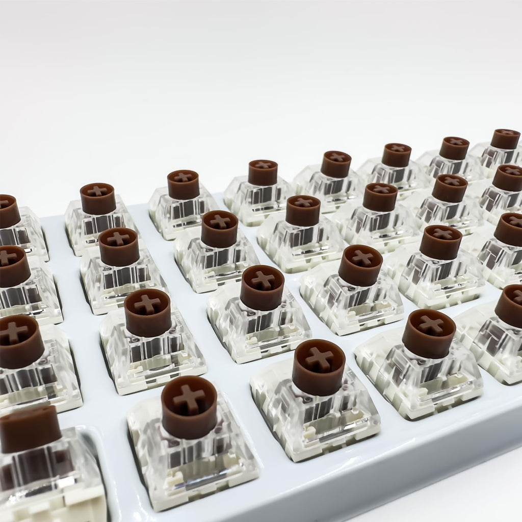 Silent Keyboard Switches,Kailh Box Silent Brown Switches for Mechanical Keyboard,3-pin 45gf Tactile/Typing&Gaming/Waterproof Switches(72Pcs,Mute Brown)