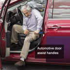 byojia 5 in 1 Vehicle Support Handles Elderly Portable Automotive Door Assist Handles Multifunction Car Handle for Elderly and Handicapped (Blue-with Nylon Handle)