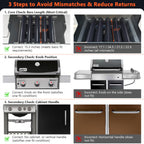 15.3" Flavorizer Bars for Weber Spirit 300 & GS4 II 300 Series, Spirit E310 E315 E320 E330 S310 S315 S320 S330 Grills with Front Control Knobs, Spirit 310 Replacement Parts for Weber 7636 69797 68843