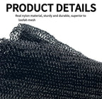 SPMKTBOZAI African Net Sponge Authentic, African Exfoliating Sponge Real African Net Black Owned, African Bath Sponge Back Scrubber, Body Exfoliator Shower Bath Accessories (Black)