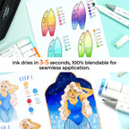 Ohuhu Double-Sided Marker Pad Art Sketchbook Bleedproof - 8.5"x11" Large Paper Size - 90 lb/150 gsm Smooth Drawing Paper - 60 Sheets/120 Pages - Hardcover Sketching Book for Alcohol Markers Paints