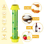 Qualirey 20 Pcs Sticky Fly Trap Fly Stick with Hanging Hook Adhesive Mosquito Catcher for Indoor Outdoor Trap Houseflies and Flying Insects Bee Wasp Moth Fly, 10.2 x 2.5 Inch