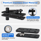 Hidden Door Hinge, Stainless Steel Pivot Hinge, Up to 570Lbs Load-Bearing, Hidden Door Bookcase Hinge, Heavy Duty Swinging Door Hinge 360° Rotation for Secret Door or Concealed Door