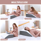 Touchutopia Leg Elevated Pillow, High-Density Leg Pillow Rest Elevating Foam Wedge, Supportive Foam Leg Wedge Pillow - Relieves and Recovers Foot and Ankle Injury, Leg Pain, Improves Blood Circulation