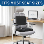 Memory Foam Seat Cushion & Lumbar Support Pillow for Office Chair Car Wheelchair Orthopedic Chair Pad and Back Cushion with Adjustable Straps for Lower Back, Tailbone, Sciatica, Hip Pain Relief