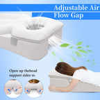 Novelledo Face Down Pillow,Face Down Pillow After Eye Surgery,BBL Pillow After Surgery Stomach Sleeping Pillow,Home Massage Pillows Faces Down with Shredded Memory Foam and Removable Cover