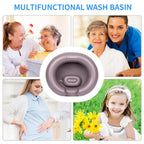 LOKFEHRE Portable Inflatable Hair Washing Basin for Bedridden - Wash Hair in Bed with Inflatable Shampoo Bowl.Hair Washing Basin for Elderly,Disabled,Injured,Ideal Inflatable Sink for Locs Detox