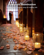 Homemory 48-Pack Novelty Flickering Flameless Tea Lights Candles, 200+Hours Battery Operated, Fake Electric LED Votive Candles, Small Wedding Candles for Table Centerpieces,Proposal,Anniversary