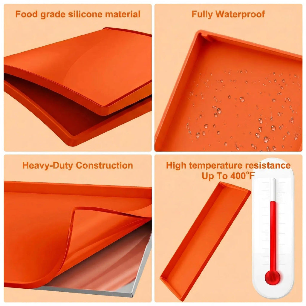 BANGIE 36" Silicone Griddle Mat for Blackstone Accessories - Anti-Warping & UV-Resistant Full-Wrap Cover for 4-Burner Flat Top Grill, Prevents Condensation Rust (Orange)
