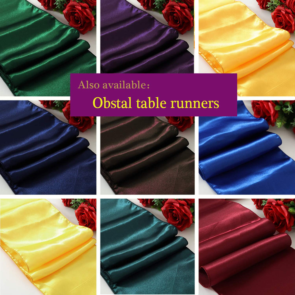 Obstal 210 GSM Round Red Table Cloth - 60 Inch - Oil-Proof Spill-Proof and Water Resistance Microfiber Tablecloth, Decorative Fabric Table Cover for Christmas Holiday Party (Rio Red, 60 Inch Diameter)