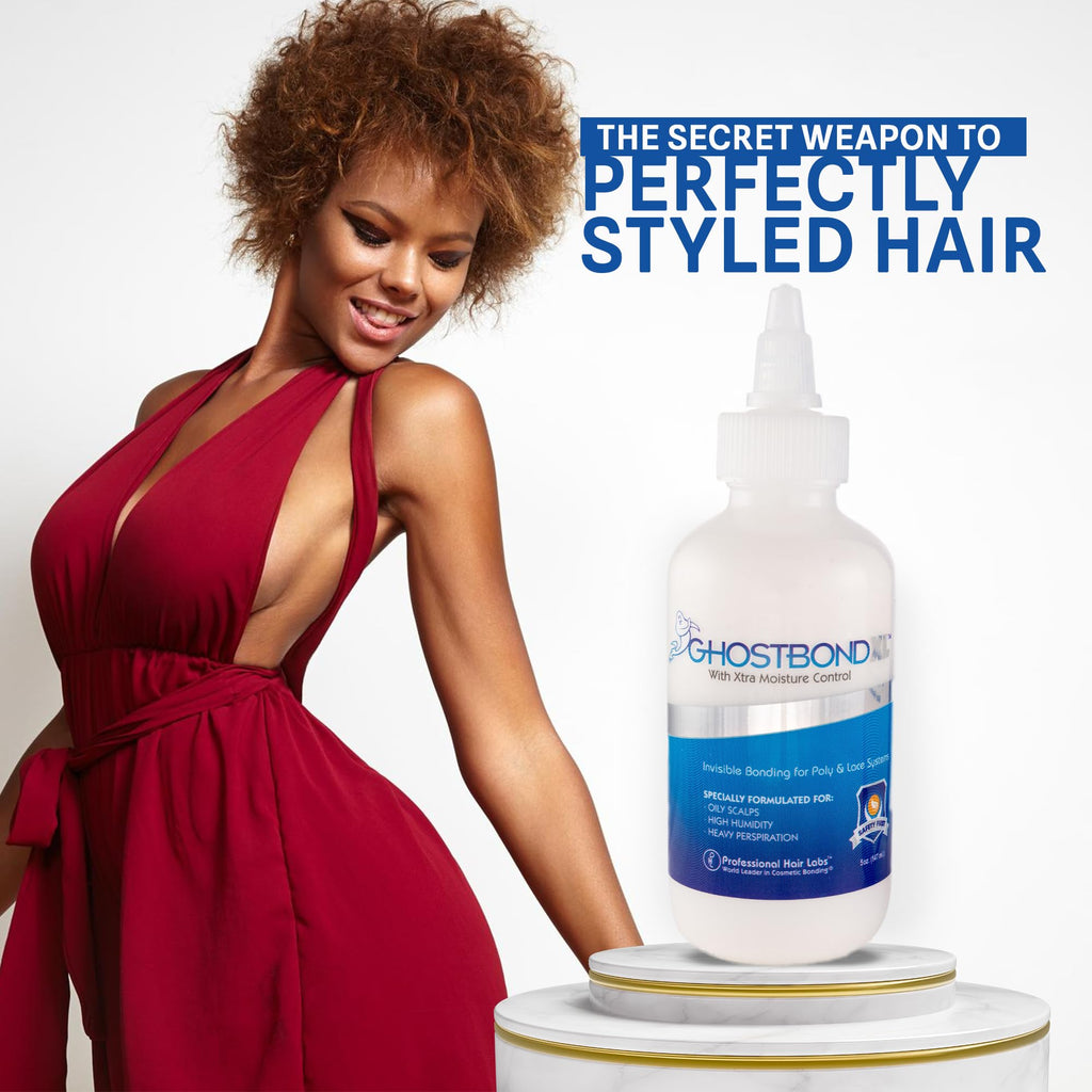 GHOSTBOND XL Hair Replacement Adhesive 5oz- Invisible Wig Bonding Glue: Water & Oil-Resistant, Non-Toxic, Light Hold for Secure and Natural-Looking Poly and Lace Hairpiece, Wigs & Toupee Systems