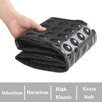 YANZIFLY Bathtub Mat for Shower: Soft Silicone 16X40 Inch Bath Mat Non Slip with Suction Cups Tub Mat for Bathroom for Kids Elderly Extra Large Shower matt Machine Washable - Black