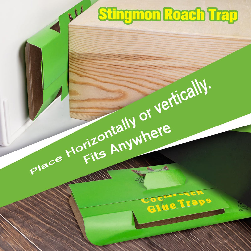 18 Pack Roach Traps Indoor Roach Killer Indoor Infestation, Cockroach Killer Indoor Home Cockroach Trap Sticky Traps for Insects