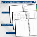 Planner 2026-2027 for Office, School, Home - Spiral Bound Academic Monthly Weekly Calendar July 2026 - June 2027 Organizer with To Do List, Tabs & PP Cover 8" x 10"