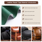 JDLUGH Sofa Leather Repair Patch Tape 15x60 Inch Large Self Adhesive Leather Sofa, Car Seat, Leather Furniture, Vinyl Repair Patch Kit (15x60 Inch, Brownish brown2.0)