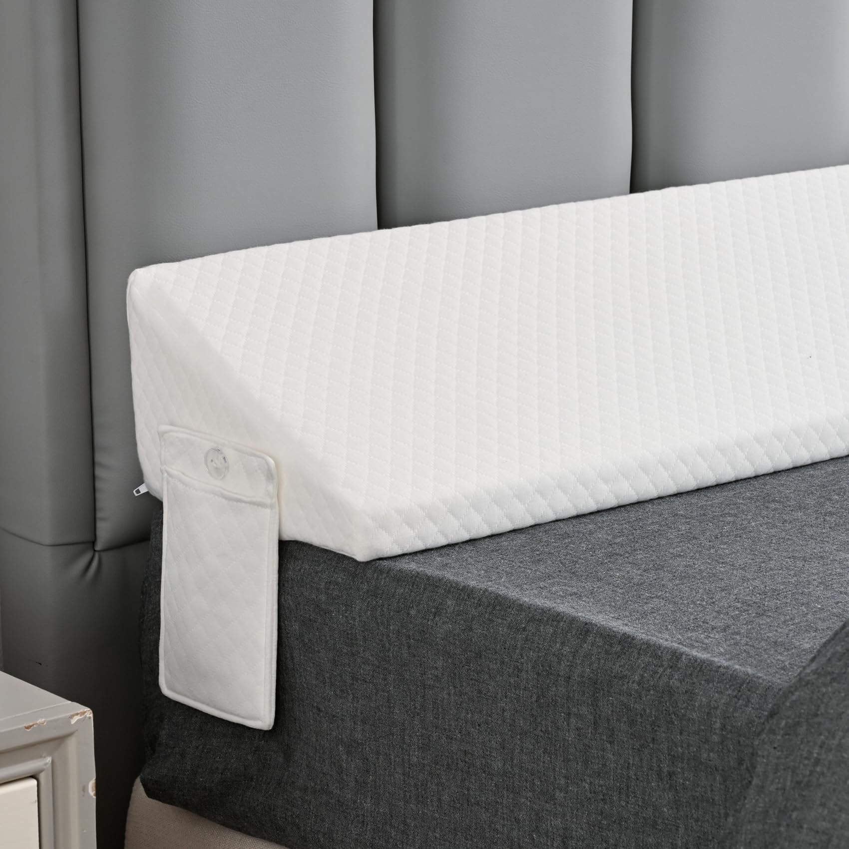 King Size Bed Wedge Pillow for Headboard/Mattress Wedges Gap Filler Body Pillows Long Plus Gaps 0-8",Dorm Sleeping Backest Sofa Home Decor RV Apartment Beds Frame Must Haves White Bedding Accessories