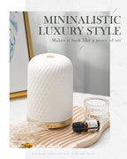 Ceramic Diffuser,Diffusers for Essential Oils Large Room, Essential Oil Diffusers with USB Cable, Warm Ambient Light, Aromatherapy Diffuser Home Decor, Gift Choice, MOS-M32