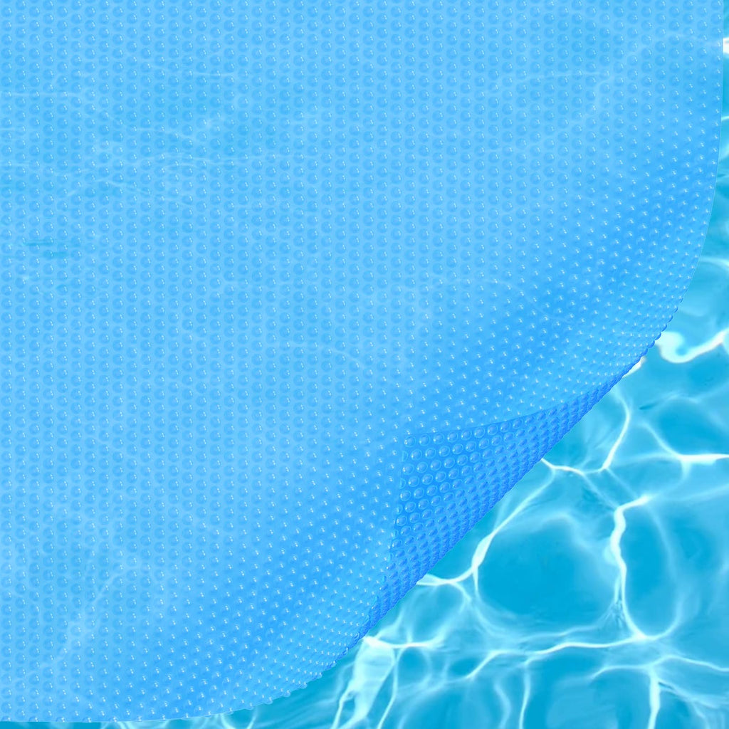 VEVOR Solar Pool Cover, 24 x 12 ft Rectangle Solar Cover 16 mil for Pools, Inground Above Ground Swimming Pool Solar Blanket with Bubble, Heat Retaining Solar Covers Blue