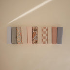 mushie Water Repellent Changing Pad Liners | Made with Organic Cotton | Set of 3 (Retro Flowers Combo)
