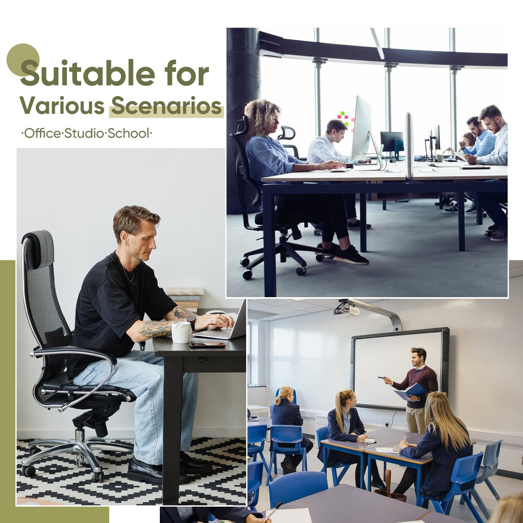 Furnbar Office Chair Mat for Carpet & Hardwood, Upgraded 29" x 48" Dual Use Tempered Glass Chair Mat for Chair and Footrest Under Desk