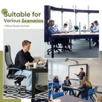 Furnbar Office Chair Mat for Carpet & Hardwood, Upgraded 29" x 48" Dual Use Tempered Glass Chair Mat for Chair and Footrest Under Desk