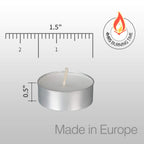 HomeLights Tealight Candles - 4 Hours - Giant 100,200,300 Bulk Packs - White Unscented European Votive Smokeless Tea Lights for Shabbat, Weddings, Christmas, Home Decorative - 200 Pack