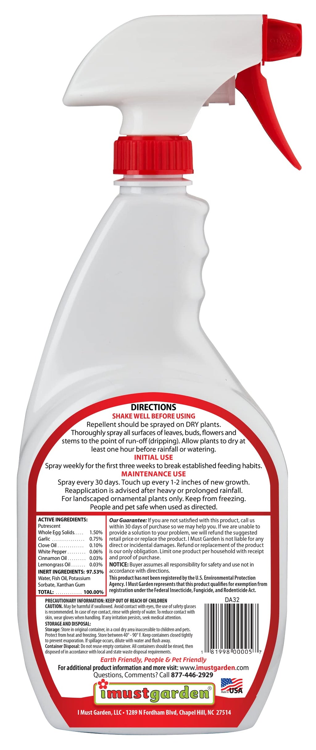 I Must Garden Deer Repellent - Ready to Use (2 Pack - 32oz RTU)