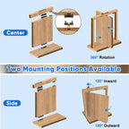 Hidden Door Hinge, Stainless Steel Pivot Hinge, Up to 570Lbs Load-Bearing, Hidden Door Bookcase Hinge, Heavy Duty Swinging Door Hinge 360° Rotation for Secret Door or Concealed Door