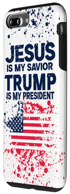 iPhone 7 Plus/8 Plus Trump Is My President phone case American Flag Trump 2020 Case