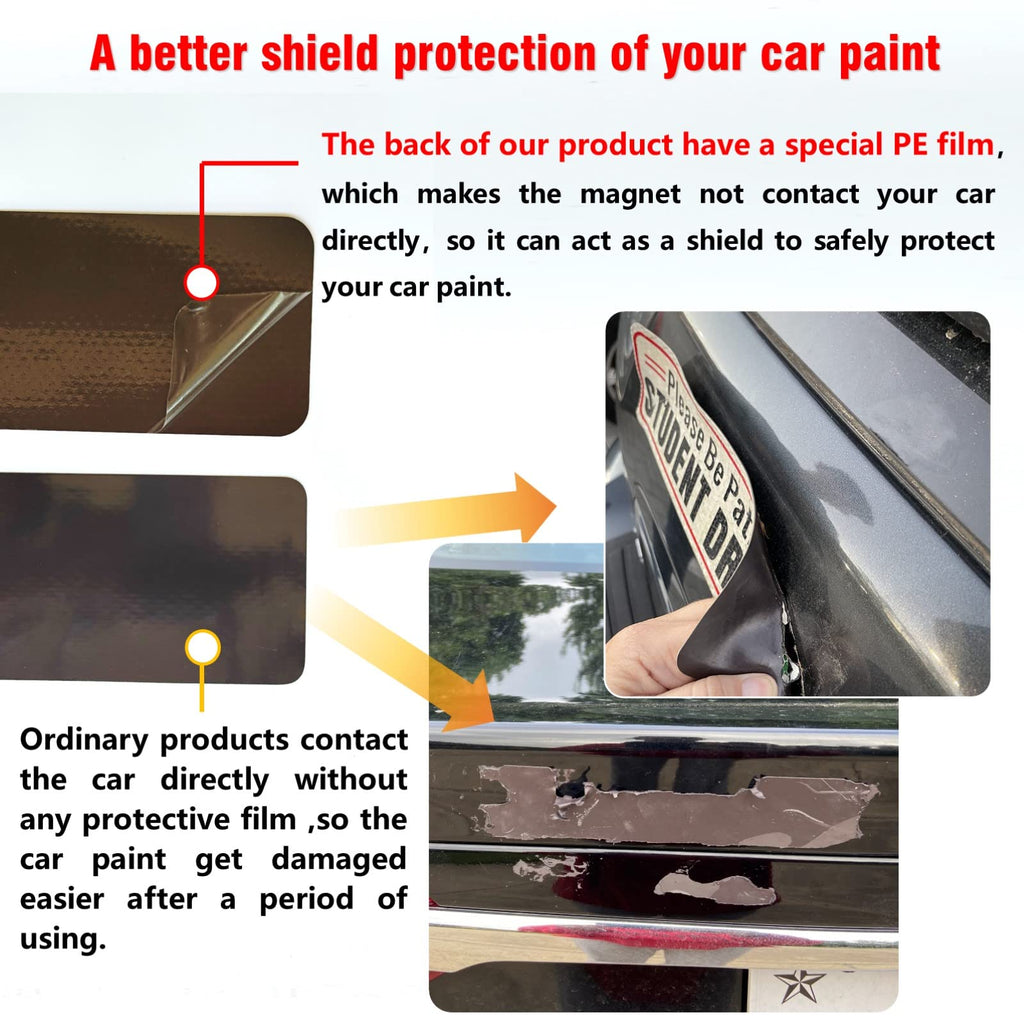 Elderly Driver Car Magnet,Elderly Driver Signs for Car,Reflective Elderly Driver Magnet for Car,Please be Patient Elderly Driver Magnet for Car