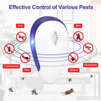 TIMIROYA Ultrasonic Pest Repeller, Pest Repellent Ultrasonic Plug in, Pest Repeller Indoor 6 Pack for Bugs Insects Roaches Mice Rodents Mosquitoes, White