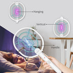 Faicuk Upgraded Foldable Bug Zapper Racket 2 in 1 Rechargeable Electric Fly Swatter Racket