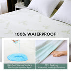 Premium 100% Waterproof Queen Size Mattress Protector, Breathable Mattress Cover Queen Size Bed, Cooling 3D Air Fabric Mattress Pad Cover, Deep Pocket 8"-21"