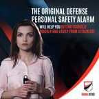 Original Defense® Siren Self Defense for Women - Personal Alarm for Women, Children, & Elderly - Recommended by Police - 130 dB Loud Self Defense Keychain Siren with LED Strobe Light (Black)