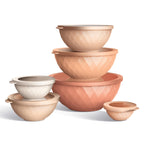 COOK WITH COLOR Mixing Bowls with Lids - 12 Piece Plastic Nesting Bowls Set includes 6 Prep Bowls and 6 Lids, Diamond Design - Microwave Safe (Mint)