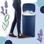 happimess HPM3101C-WHITE 13.2-Gallon Lavender Scented Drawstring Trash Can Liner, White (60-Count, 3-Packs of 20 Liners)