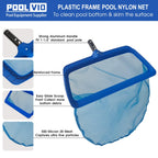 Poolvio Professional Pool Net, Upgraded Self-Repair Heavy Duty Nylon Mesh, Pool Skimmer Net with Extra Wide Scoop Edge, Pool Nets for Cleaning Leaves, Debris(No Pole)