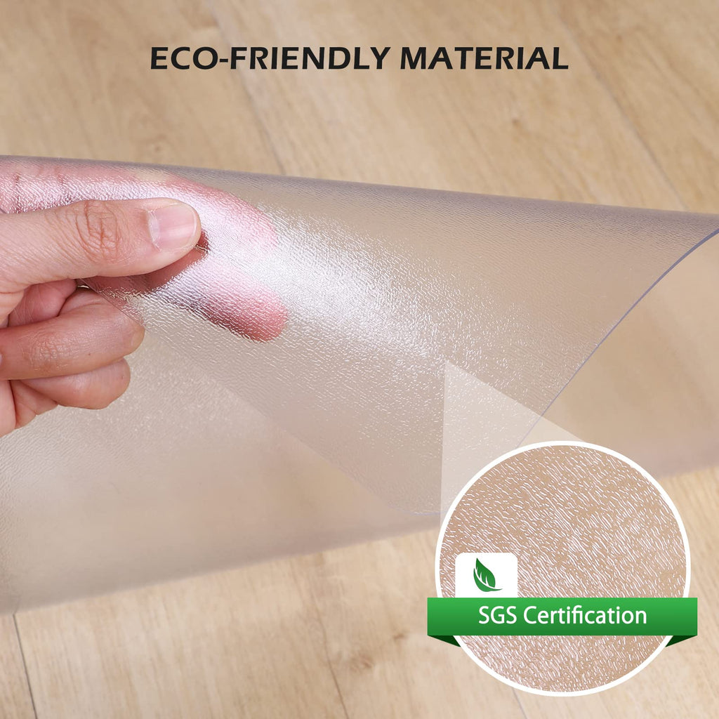 SALLOUS Chair Mat for Hard Floor, 75" x 60" Vinyl Office Chair Mat for Hard Surface, Multi-Purpose Floor Protector Desk Mat for Home Office (Clear)