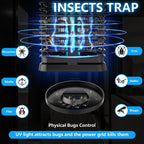 Home4me Solar Bug Zapper with LED Light for Outdoor, 4000mAh Battery Powered Mosquito Zapper, Mosquito Traps, Cordless Mosquito Killer, Electric Moth Zapper for Patio Backyard, Rechargeable, Blue