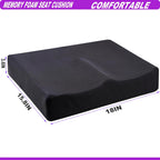 Seat Cushions for Office Chairs, Memory Foam Seat Cushion for Coccyx, Tailbone, Sciatic Pain Relief, Non-Slip Chair Pads for Car, Wheelchair, Gaming Chair