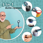 MEYUEWAL Jar Opener, 6 In 1 Bottle Opener Can Opener for Weak Hands, Jar Openers for Seniors with Arthritis, Multifunctional Lid Opener Kit, Easy Jar Opener Tool for Elderly Adults Kids (Blue), Large