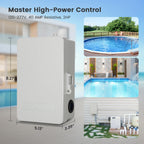SURAIELEC Pool Timer, 7-Day Digital Pump Timer Switch, 40 AMP Heavy Duty, 120/240/277 VAC, 2HP Programmable Switch Box for Swimming Pool, Hot Water Heater, Lights, Outdoor/Indoor Use