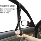 byojia 5 in 1 Vehicle Support Handles Elderly Portable Automotive Door Assist Handles Multifunction Car Handle for Elderly and Handicapped (Blue-with Nylon Handle)
