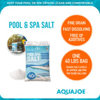 Aqua Joe 5 Pack 40 Lb Fast Dissolving Pool Spa Salt Chlorine Generators, AJ-PS40