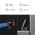 Airversa Waterless Diffuser for Essential Oil 𝟭𝟬𝟬𝗺𝗹 Capacity Battery Operated Aromatherapy Nebulizer Mini Scent Air Machine 1/2/3H/Continous 3 Mist Level 3 Lighting Effects(Scenta Shine Black)